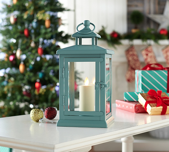 lot 3 image: Luminara 11 Hudson Lantern with Flameless Votive Candle and Remote -SLATE