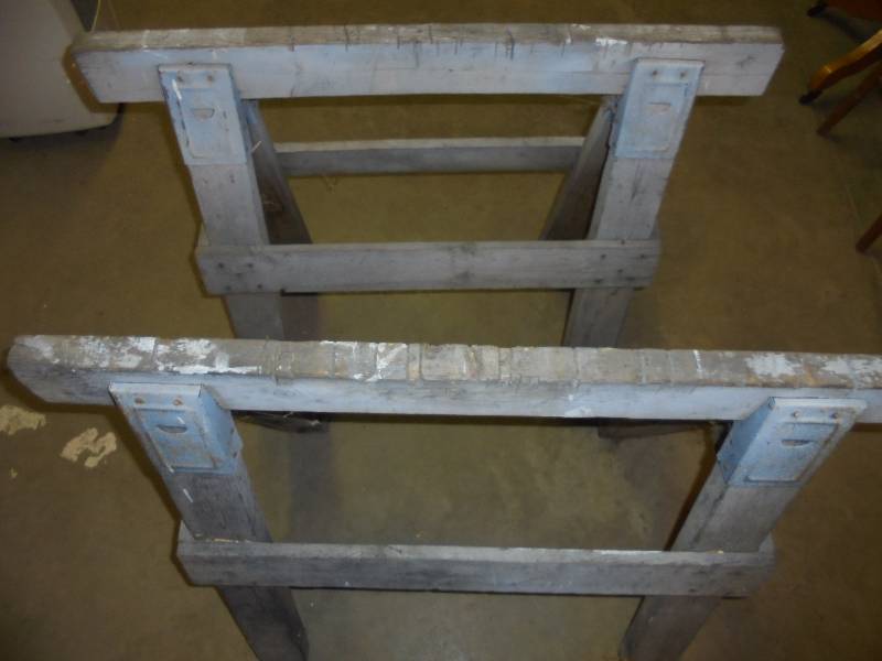 lot 32 image: Wood Saw Horses