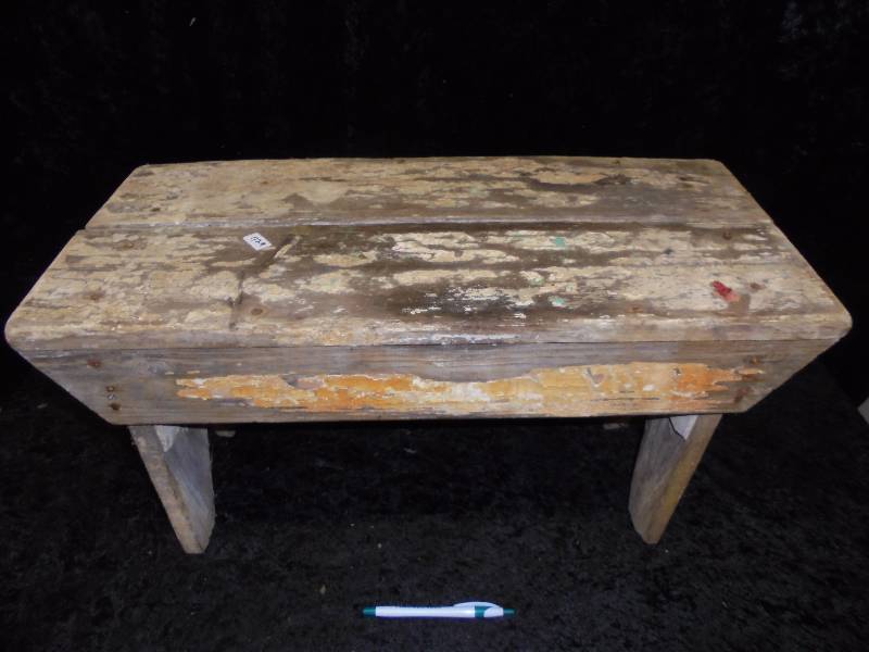 lot 63 image: Wood Bench, 12x24x11