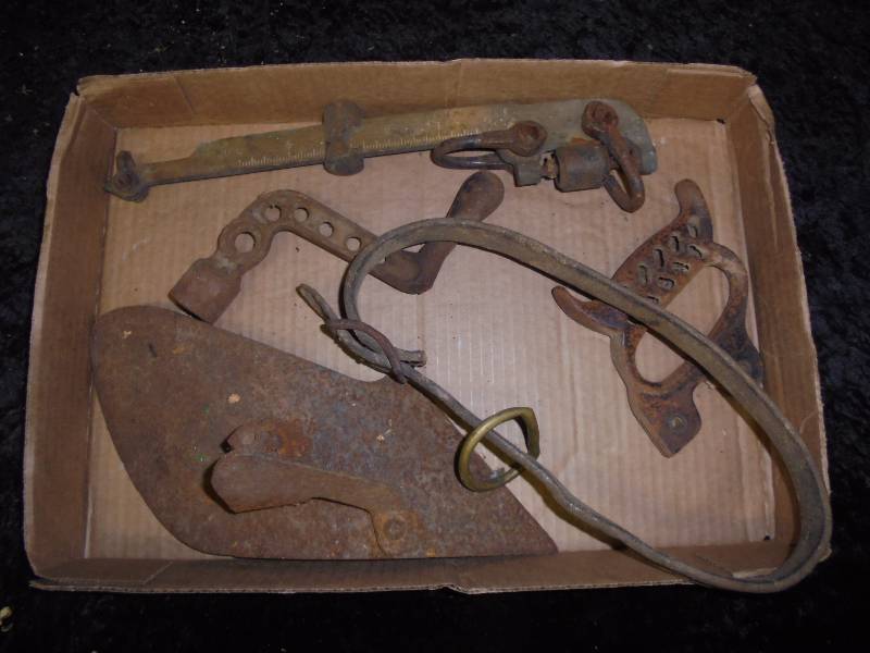 lot 67 image: Lot - Metal Saw Handle, Crank, etc