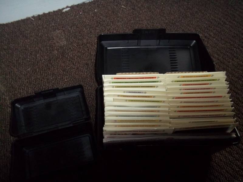 Recipe card box with small recipe card box