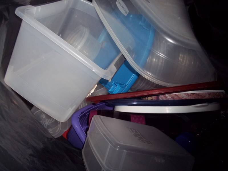 Large assortment of food storage containers
