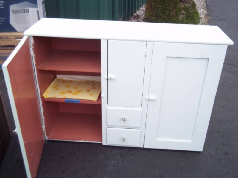 Antique 2 piece dresser  cabinet
