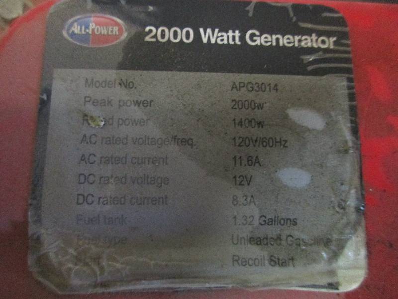 lot 27 image: all power generator