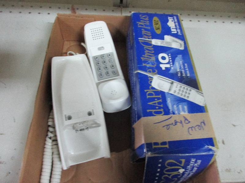lot 120 image: cordless phone and phone w cord