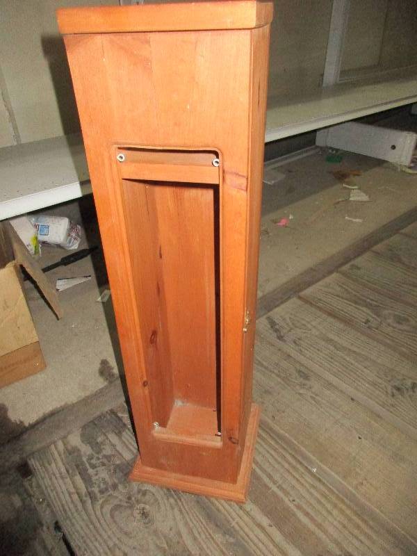 lot 126 image: wooden cabinet and angels votive