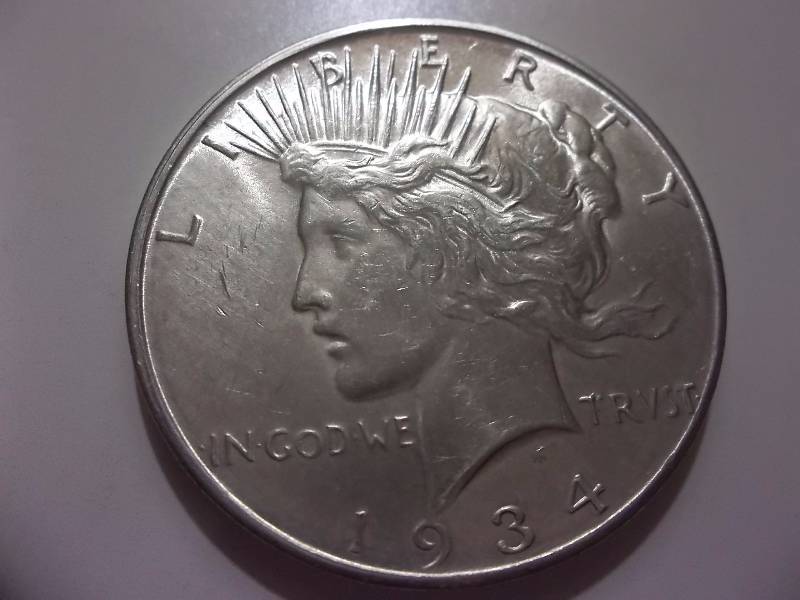 1934 D Silver Peace Dollar