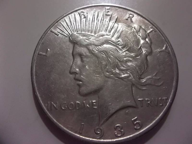 1935 S Silver Peace Dollar