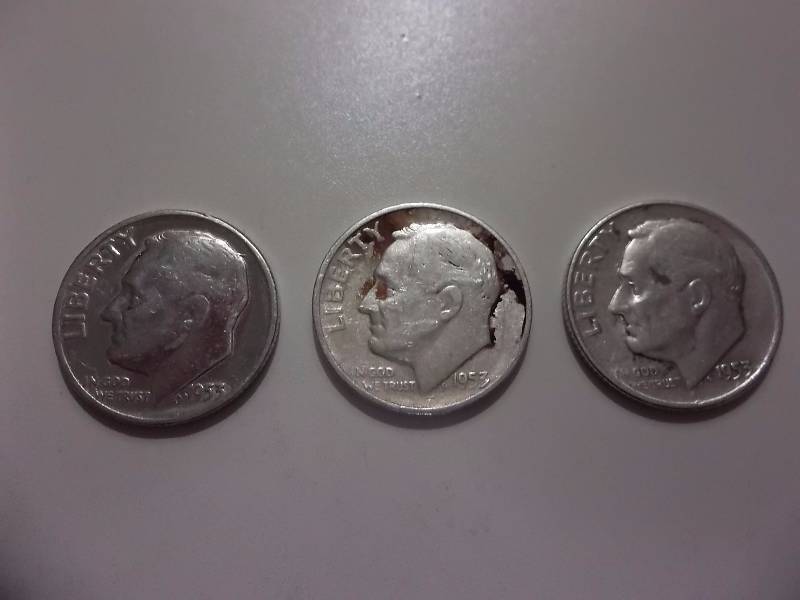 1953 Proof,1953D,1953S  Roosevelt Dimes Higher Grades