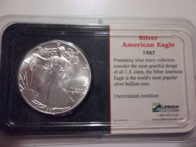 1987 Silver Eagle Unc By Littleton