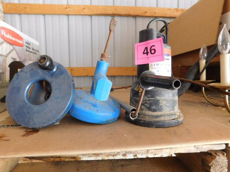 lot 46 image: sump pump , 2 snakes