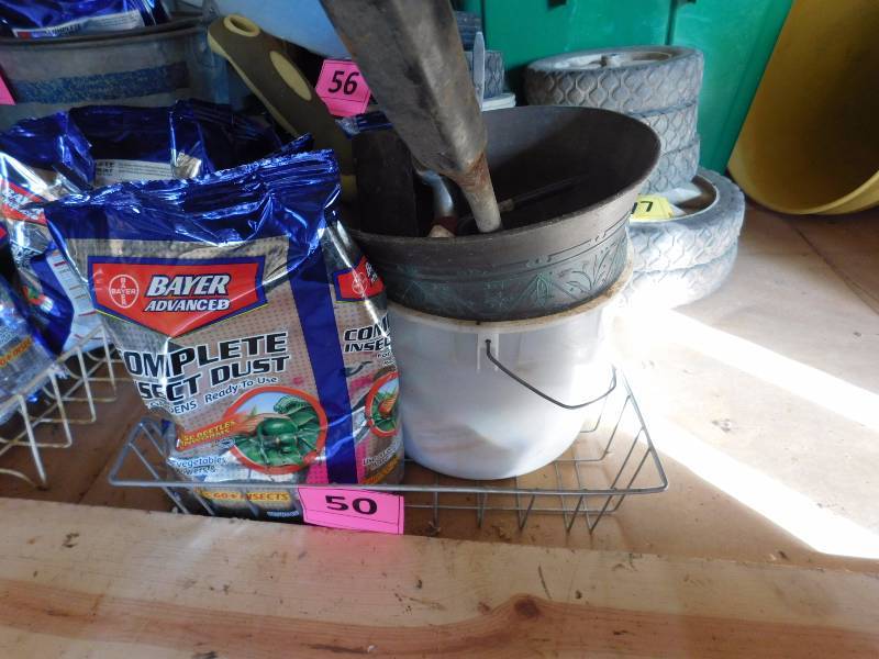 lot 50 image: garden hand tools and insecticide