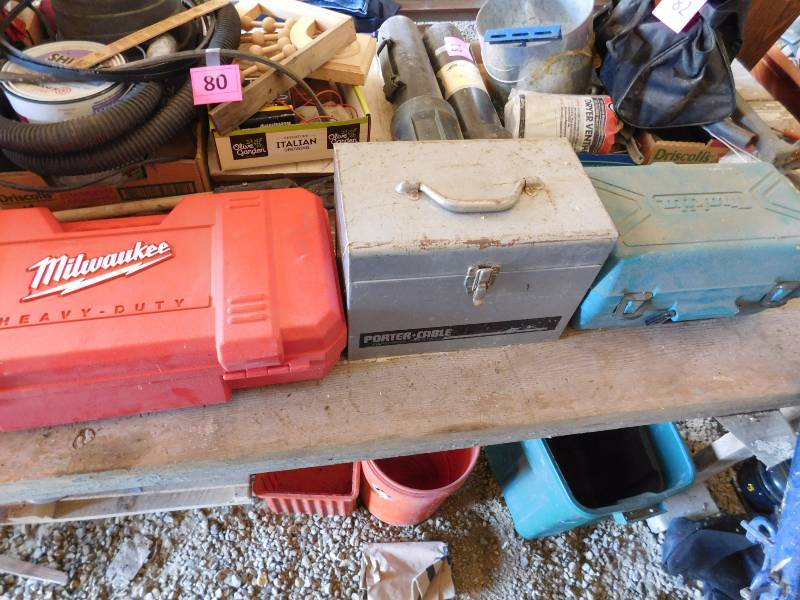 lot 83 image: 3 empty tool containers