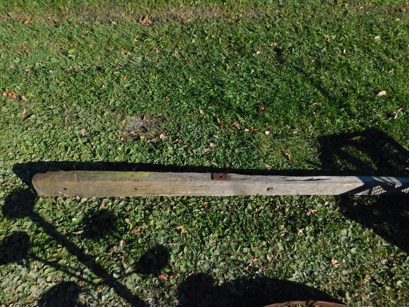 lot 111 image: vintage wooden wagon tongue
