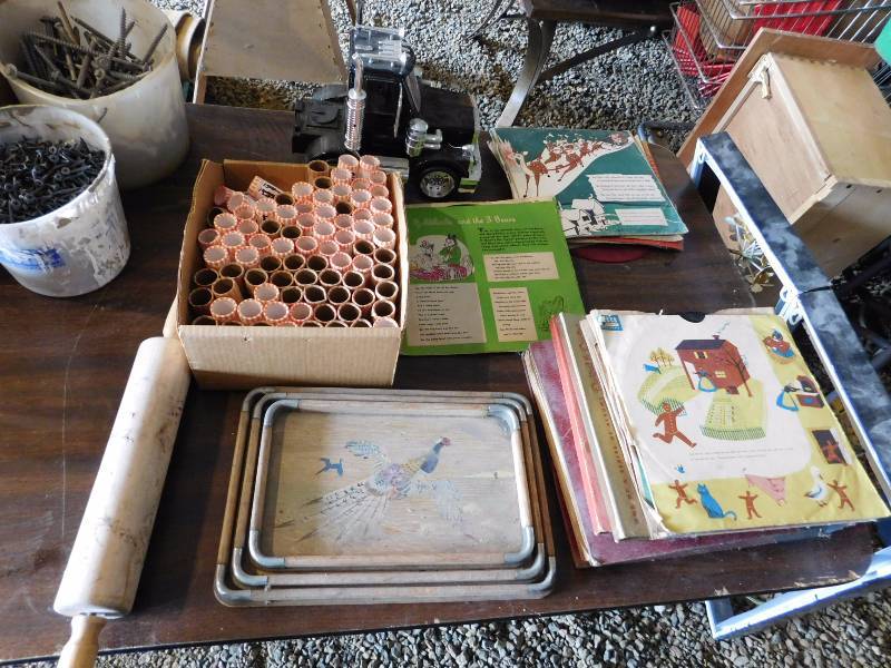 lot 26 image: record album, rolling pin and more