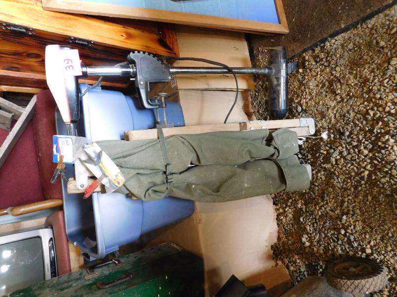 lot 39 image: cot and trolling motor