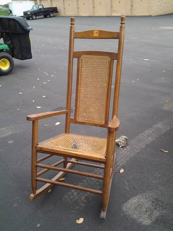 lot 23 image: Vintage Cane Rocker