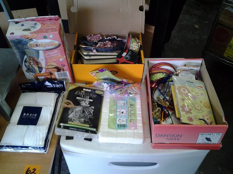 lot 63 image: Box Lot Of Assorted Craft Supplies