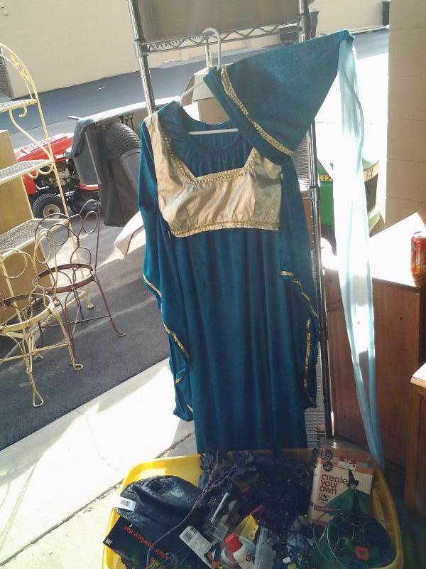 lot 69 image: Tote Full Of Halloween Decor, Costumes, Accessories