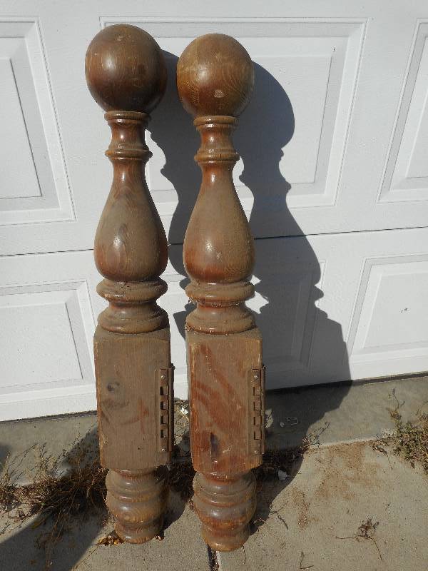 2 ANTIQUE CORNER POSTS