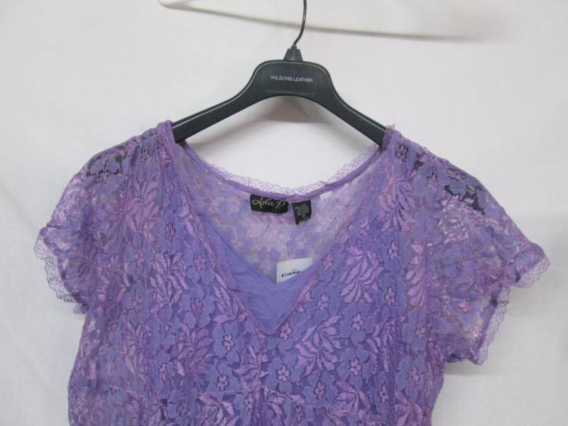 Lola P Lace Double Ruffle Dress