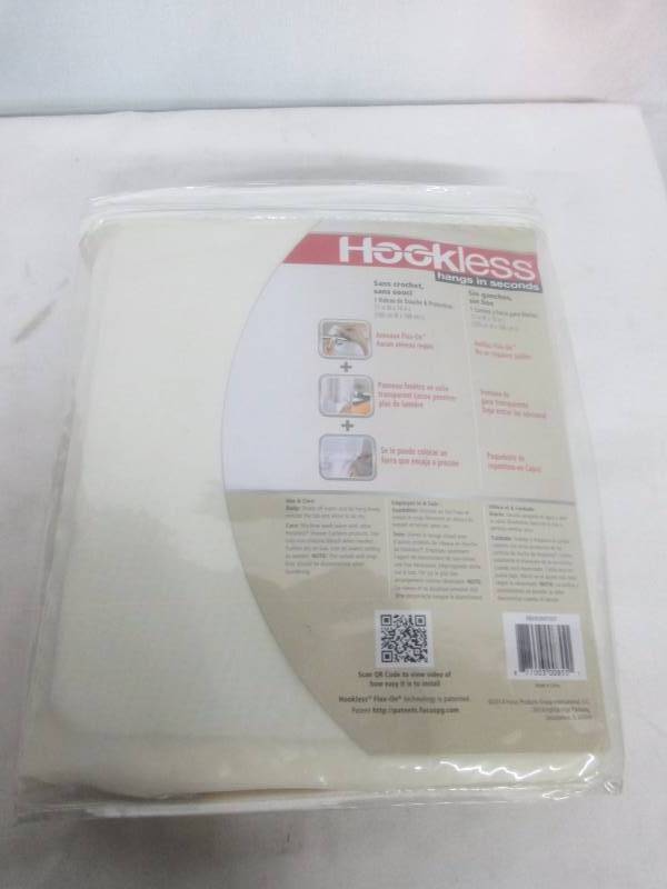 Hookless Herringbone Shower Curtain with Liner