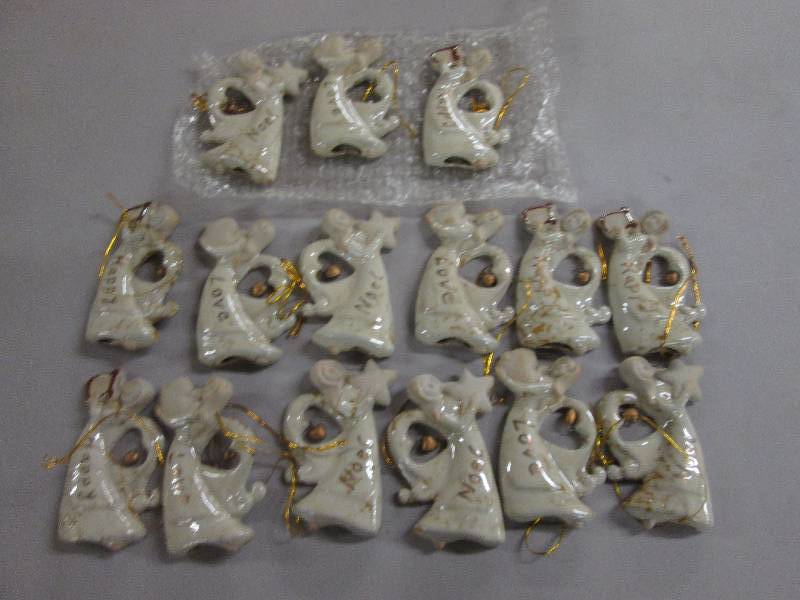 Lot of 15 Assorted Stoneware Angel ...