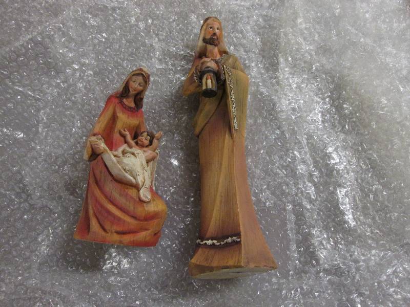 2 pc Resin Holy Family Set 12 inche...