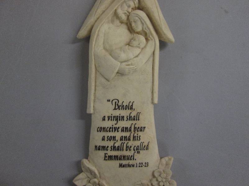 13.5 inch Holy Family Resin Plaque...