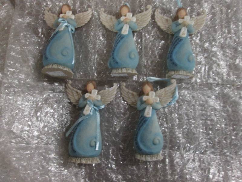 Lot of 5 4 inch Faith Angel Orname...