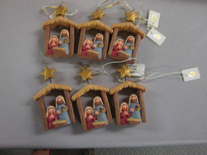 Lot of 6 Nativity 4 inch Ornaments...