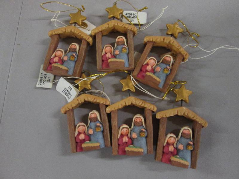 Lot of 6 Nativity 4 inch Ornaments...