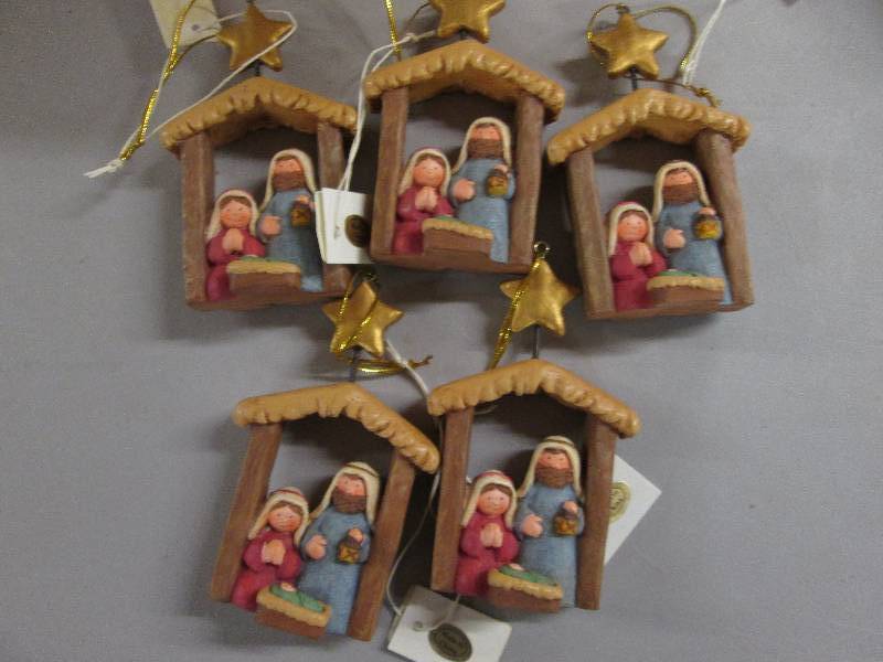 Lot of 5 Nativity 4 inch Ornaments...