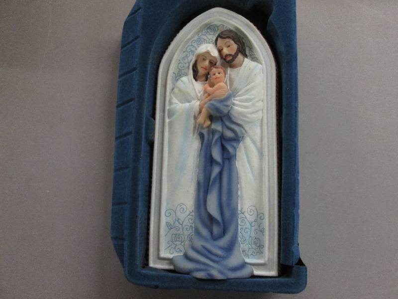 8.5 inch Resin Holy Family Plaque...