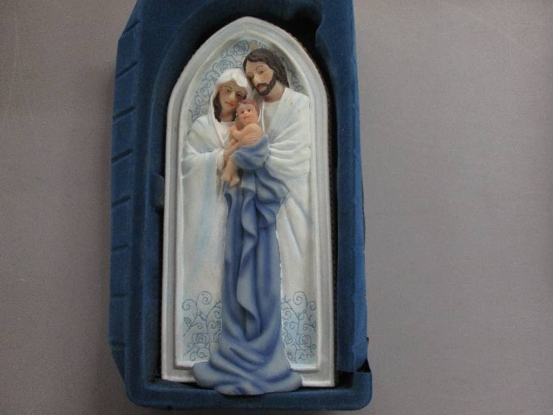 8.5 inch Resin Holy Family Plaque...