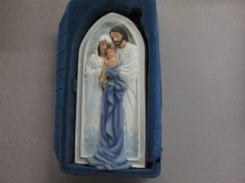 8.5 inch Resin Holy Family Plaque...