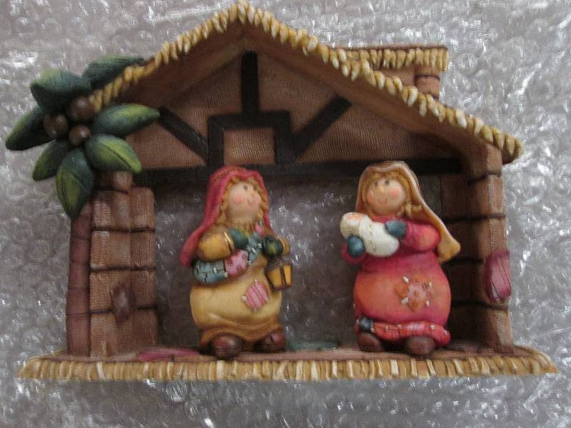 Resin Holy Family with Creche 6 inc...
