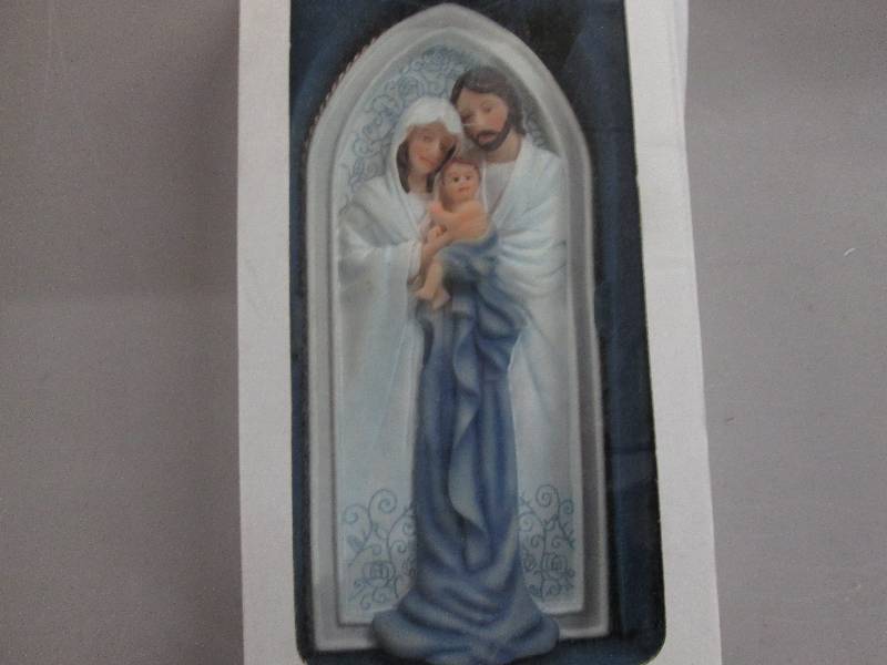 8.5 inch Resin Holy Family Plaque...