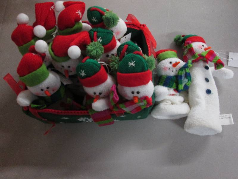 Set of 12 Expandible Snowmen Orname...