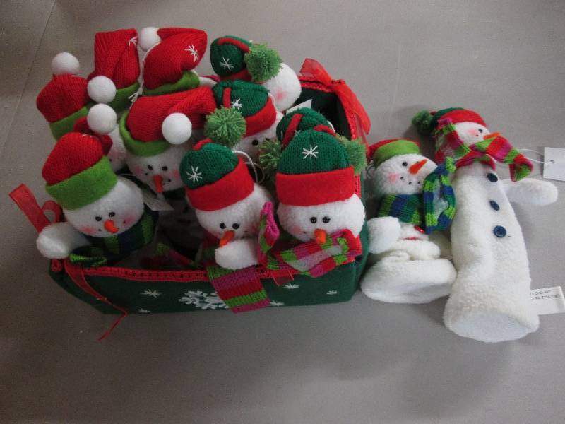 Set of 12 Expandible Snowmen Orname...