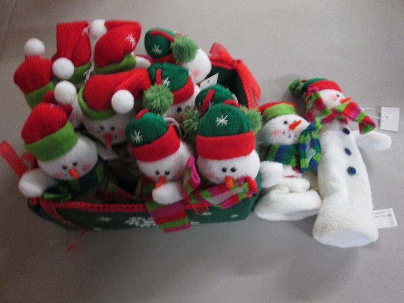 Set of 12 Expandible Snowmen Orname...