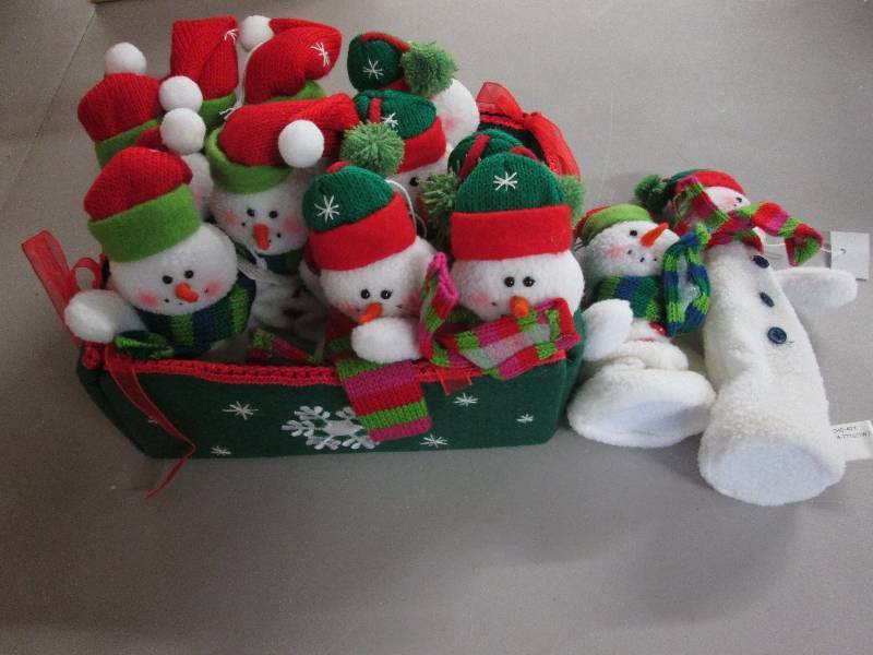 Set of 12 Expandible Snowmen Orname...