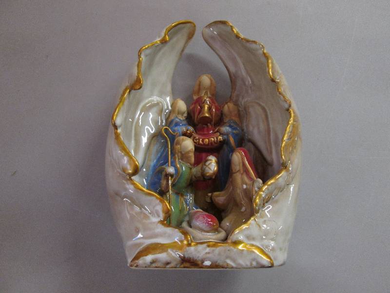 Lot of 4 Stoneware Holy Family 8.5...