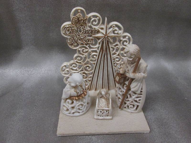 Lot of 4  4pc ivory Nativity Set 6...