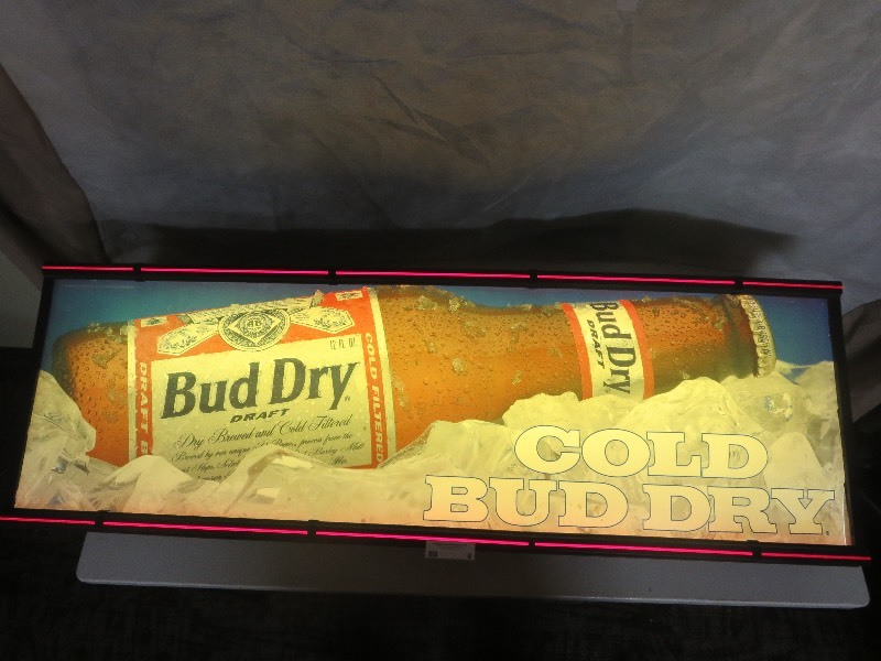 lot 8 image: Bud Dry Bar Sign (Lighted)