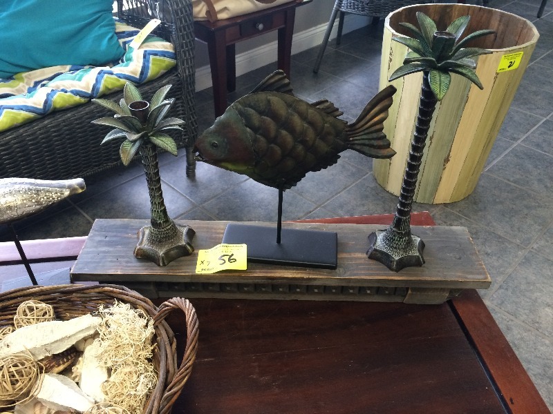 lot 56 image: Assorted Table Decor   Wall Shelf (24 x 5)  lot of 7
