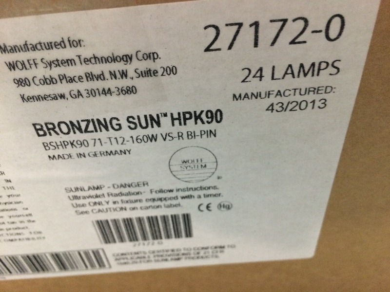 lot 66 image: Tanning Bed lamps  Full Box of 24 bulbs