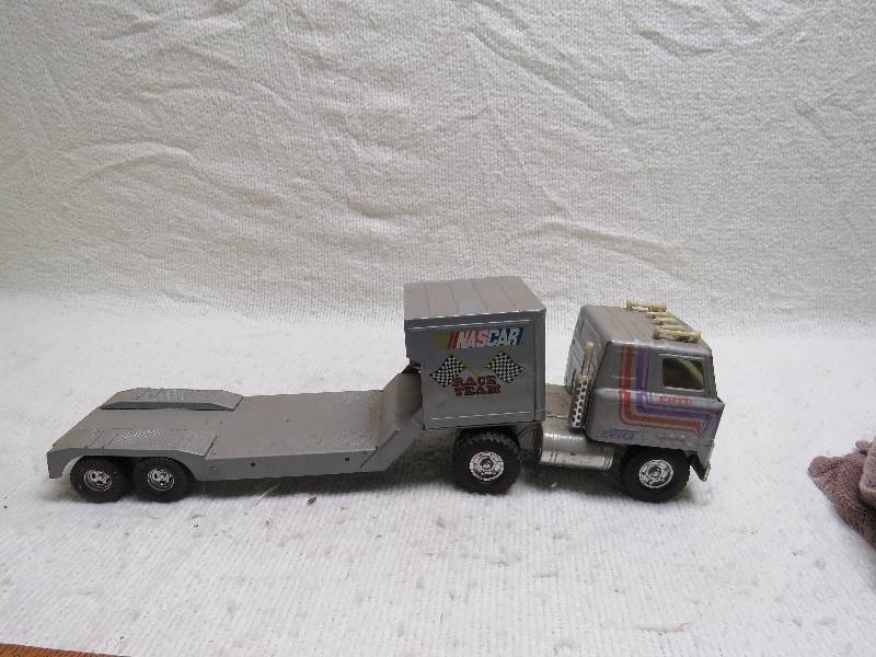 lot 293 image: Vintage Nascar truck and trailer