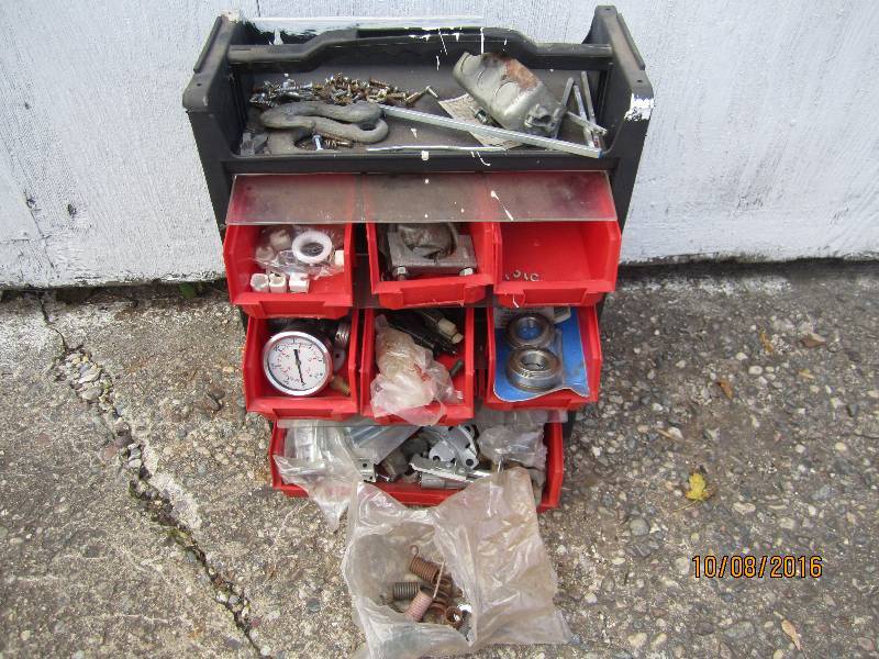 Organizer with assorted hardware an...