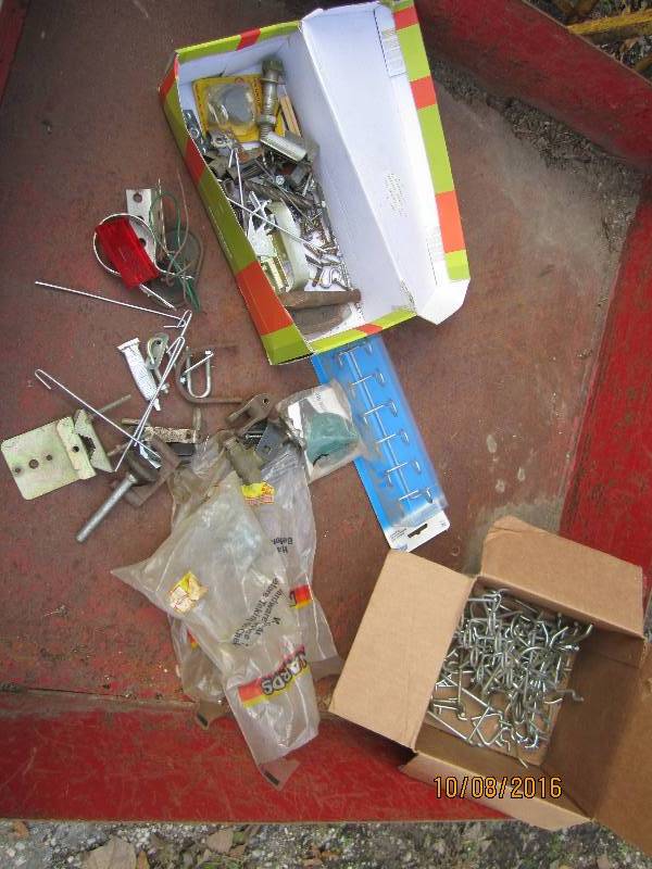 Lot of peghooks nails and hardware...